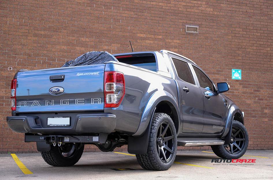 FORD RANGER AVALANCHE MATTE BLACK FRONT MILLED